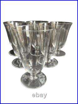 6 Verres à vin Baccarat service Meurcie Art déco