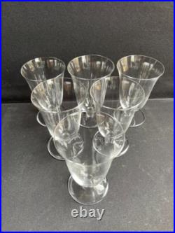 6 Verres à vin Baccarat service Meurcie Art déco