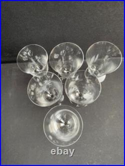 6 Verres à vin Baccarat service Meurcie Art déco