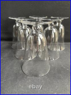 6 Verres à vin Baccarat service Meurcie Art déco