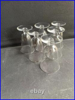 6 Verres à vin Baccarat service Meurcie Art déco