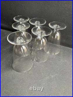 6 Verres à vin Baccarat service Meurcie Art déco