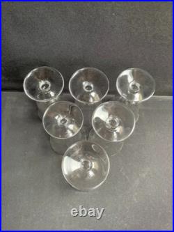 6 Verres à vin Baccarat service Meurcie Art déco