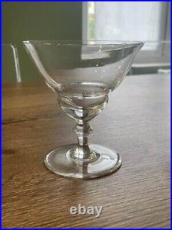 6 ancien verres à eau en cristal de Baccarat modèle art déco de 1937