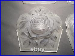6 plaques abat-jour en verre art deco 1930 pour lustre applique lampe murale