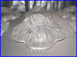 6 plaques abat-jour en verre art deco 1930 pour lustre applique lampe murale
