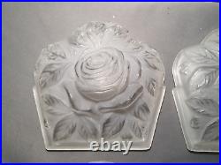6 plaques abat-jour en verre art deco 1930 pour lustre applique lampe murale