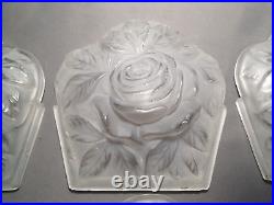 6 plaques abat-jour en verre art deco 1930 pour lustre applique lampe murale