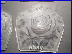 6 plaques abat-jour en verre art deco 1930 pour lustre applique lampe murale