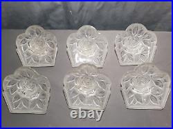 6 plaques abat-jour en verre art deco 1930 pour lustre applique lampe murale