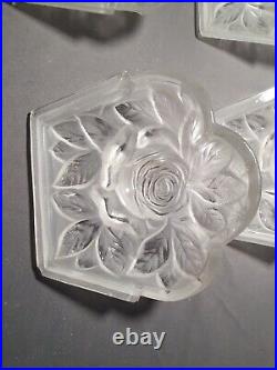 6 plaques abat-jour en verre art deco 1930 pour lustre applique lampe murale