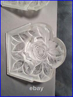 6 plaques abat-jour en verre art deco 1930 pour lustre applique lampe murale