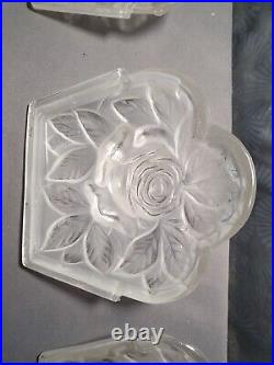 6 plaques abat-jour en verre art deco 1930 pour lustre applique lampe murale