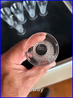 6 verres cristal LALIQUE modèle BOURGUEIL art déco hauteur 11,2 cm