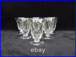 6 verres service à porto en cristal Daum Nancy croix de Lorraine Art Déco signé