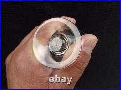 6 verres service à porto en cristal Daum Nancy croix de Lorraine Art Déco signé