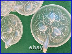 8 Coupelles A dessert En Verre Opalescent Art Déco