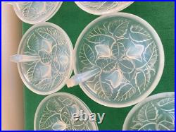 8 Coupelles A dessert En Verre Opalescent Art Déco
