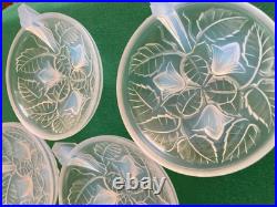 8 Coupelles A dessert En Verre Opalescent Art Déco