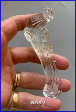 8 Porte-couteaux Art Déco Animaux en verre moulé signés YER Déposé