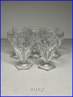 8 Verres À Cognac Art Déco Cristal Taillé Baccarat Bourbon Saint Louis Poincaré