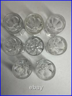 8 Verres À Cognac Art Déco Cristal Taillé Baccarat Bourbon Saint Louis Poincaré