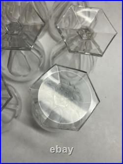 8 Verres À Cognac Art Déco Cristal Taillé Baccarat Bourbon Saint Louis Poincaré