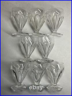 8 Verres À Cognac Art Déco Cristal Taillé Baccarat Bourbon Saint Louis Poincaré