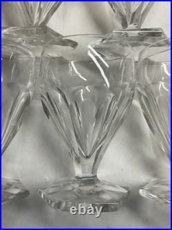 8 Verres À Cognac Art Déco Cristal Taillé Baccarat Bourbon Saint Louis Poincaré
