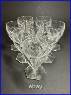 8 Verres À Cognac Art Déco Cristal Taillé Baccarat Bourbon Saint Louis Poincaré