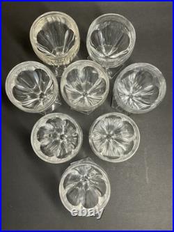 8 Verres À Cognac Art Déco Cristal Taillé Baccarat Bourbon Saint Louis Poincaré