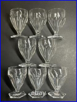 8 Verres À Cognac Art Déco Cristal Taillé Baccarat Bourbon Saint Louis Poincaré