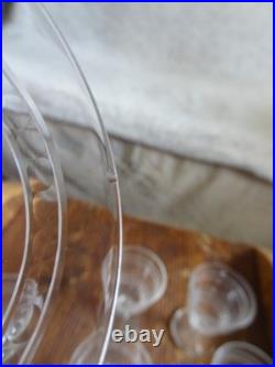 9 Verres à Vin Cuit En Cristal De St Louis Taillé époque Art Déco