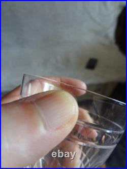 9 Verres à Vin Cuit En Cristal De St Louis Taillé époque Art Déco