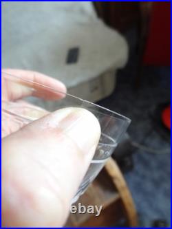 9 Verres à Vin Cuit En Cristal De St Louis Taillé époque Art Déco