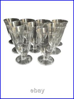 9 Verres à vin Baccarat service Meurcie Art déco