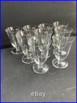 9 Verres à vin Baccarat service Meurcie Art déco