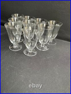 9 Verres à vin Baccarat service Meurcie Art déco