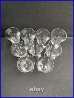 9 Verres à vin Baccarat service Meurcie Art déco