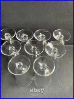 9 Verres à vin Baccarat service Meurcie Art déco