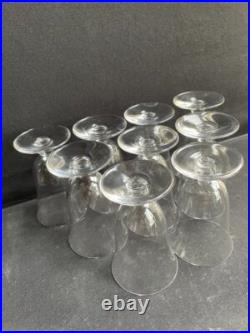 9 Verres à vin Baccarat service Meurcie Art déco