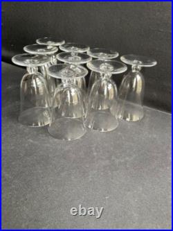 9 Verres à vin Baccarat service Meurcie Art déco