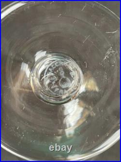 9 Verres à vin Baccarat service Meurcie Art déco