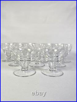 9 anciens verres à vin porto en cristal gravé ciselé art déco