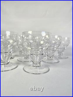 9 anciens verres à vin porto en cristal gravé ciselé art déco