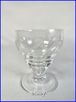 9 anciens verres à vin porto en cristal gravé ciselé art déco