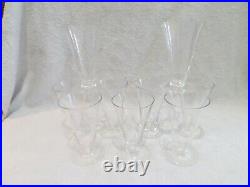 9 verres à vin blanc 12cl cristal Daum st art deco crystal white wine glasses