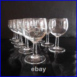 9 verres petit ballon alcool vin liqueur art déco vintage design XX France N3373