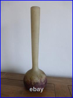 A. DELATTE NANCY Soliflore patte de verre forme berluze ART DECO 1920 1930 H 48