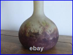 A. DELATTE NANCY Soliflore patte de verre forme berluze ART DECO 1920 1930 H 48